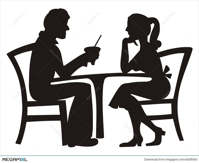800x655 Silhouette Of Couple Dating Illustration 4268063