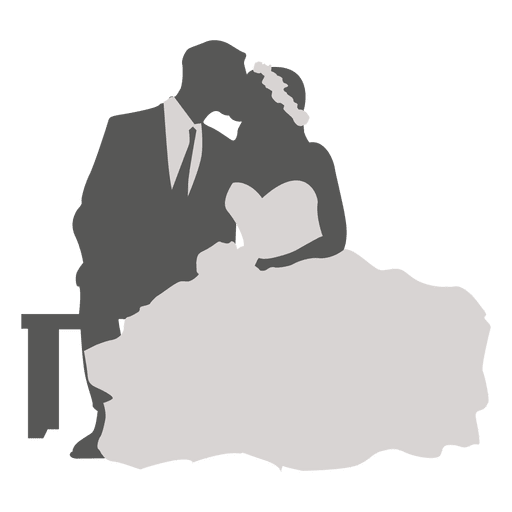 512x512 Wedding Couple Kissing Silhouette 2