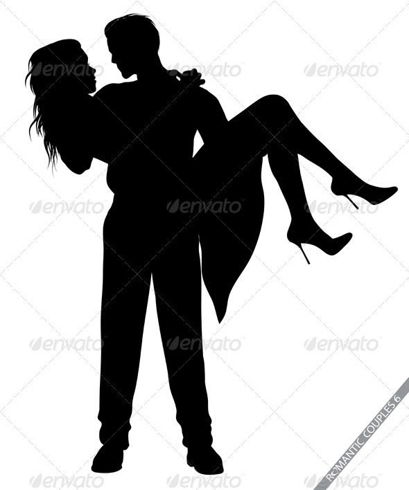 590x708 Romantic Couple Silhouettes By Illustrart Graphicriver