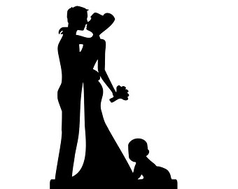 340x270 Custom Wedding Cake Topper Surname Couple Reading Cake Bride