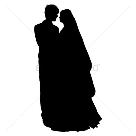 450x450 Free Wedding Couple Silhouette Stock Vectors Stockunlimited