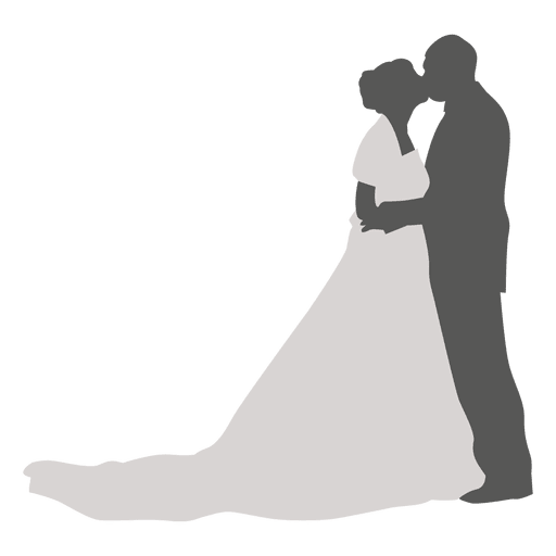 512x512 Kissing Wedding Couple Silhouette