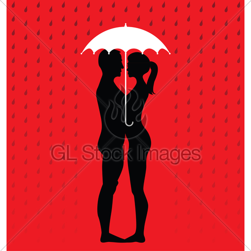 500x500 Couple Under Umbrella Gl Stock Images