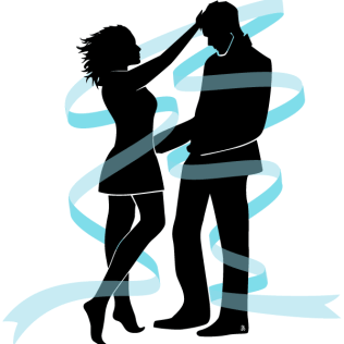 316x316 Newly Married Couple Silhouettes Free Vector 123freevectors