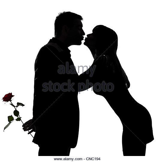 520x540 Man And Woman Kissing Silhouette 101 Clip Art