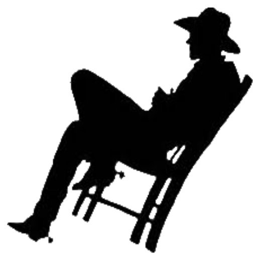 512x512 Cowboy On Chair.jpg Silhouettes Cowboys