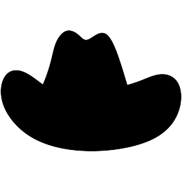 263x262 Cowboy Hat Silhouette Father's Day Decor