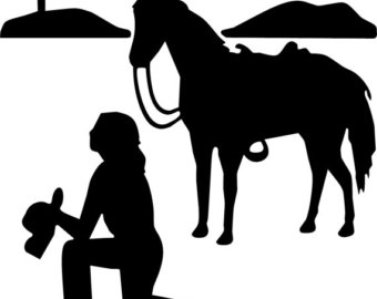 340x270 Cowgirl Clipart Cross