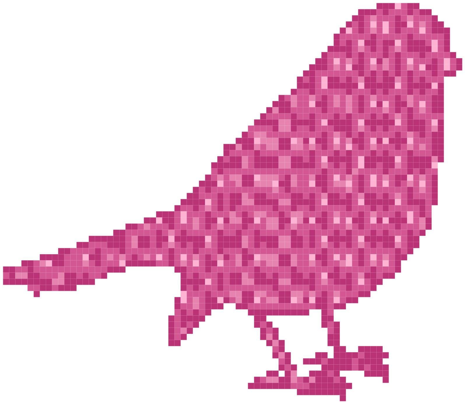 1595x1385 Bird Silhouette Cross Stitch Printable Needlework Pattern