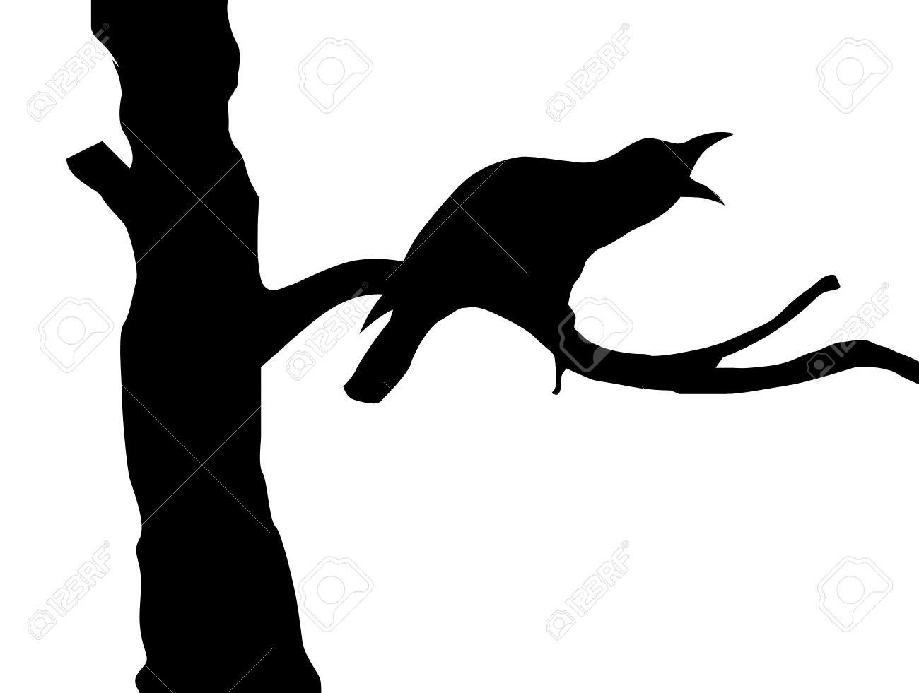 1300x981 Crow Clipart Branch Silhouette