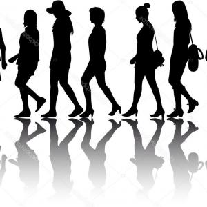 300x300 Large Group People Silhouettes Crowd Dancing Shopatcloth