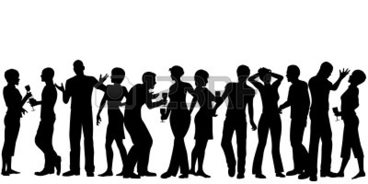 1200x600 Party Clipart Silhouette