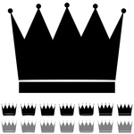 150x150 Crown Silhouettes Royalty Free Vector Clip Art Image