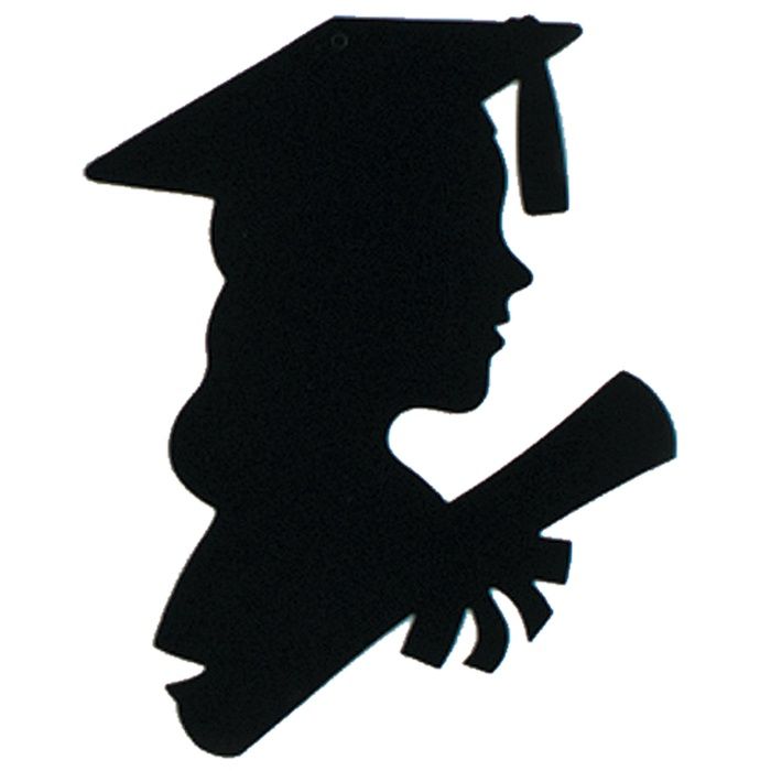 700x700 Girl Grad Silhouette Cutout