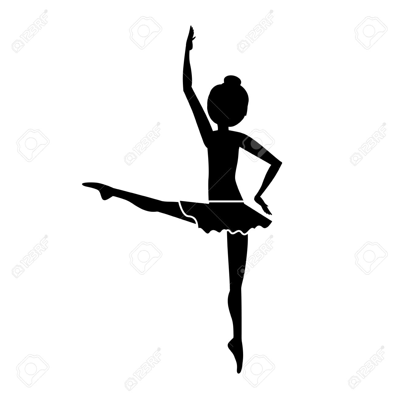 1300x1300 Silhouette Dancer 4th Position
