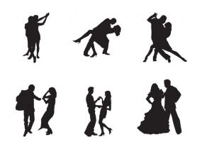 285x200 Silhouette Dancing Couple Free Vector Graphic Art Free Download