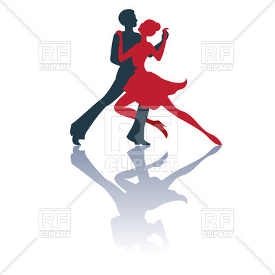 400x400 Silhouette Of Dancing Couple Royalty Free Vector Clip Art Image