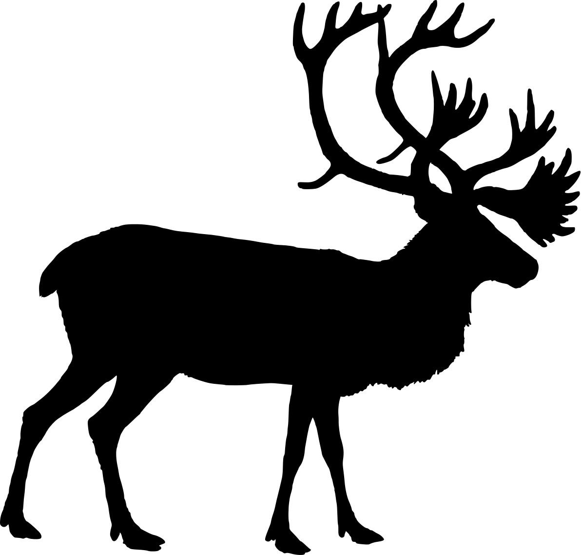 1192x1138 Best Photos Of Reindeer Head Silhouette Deer Within Png Fiscalreform