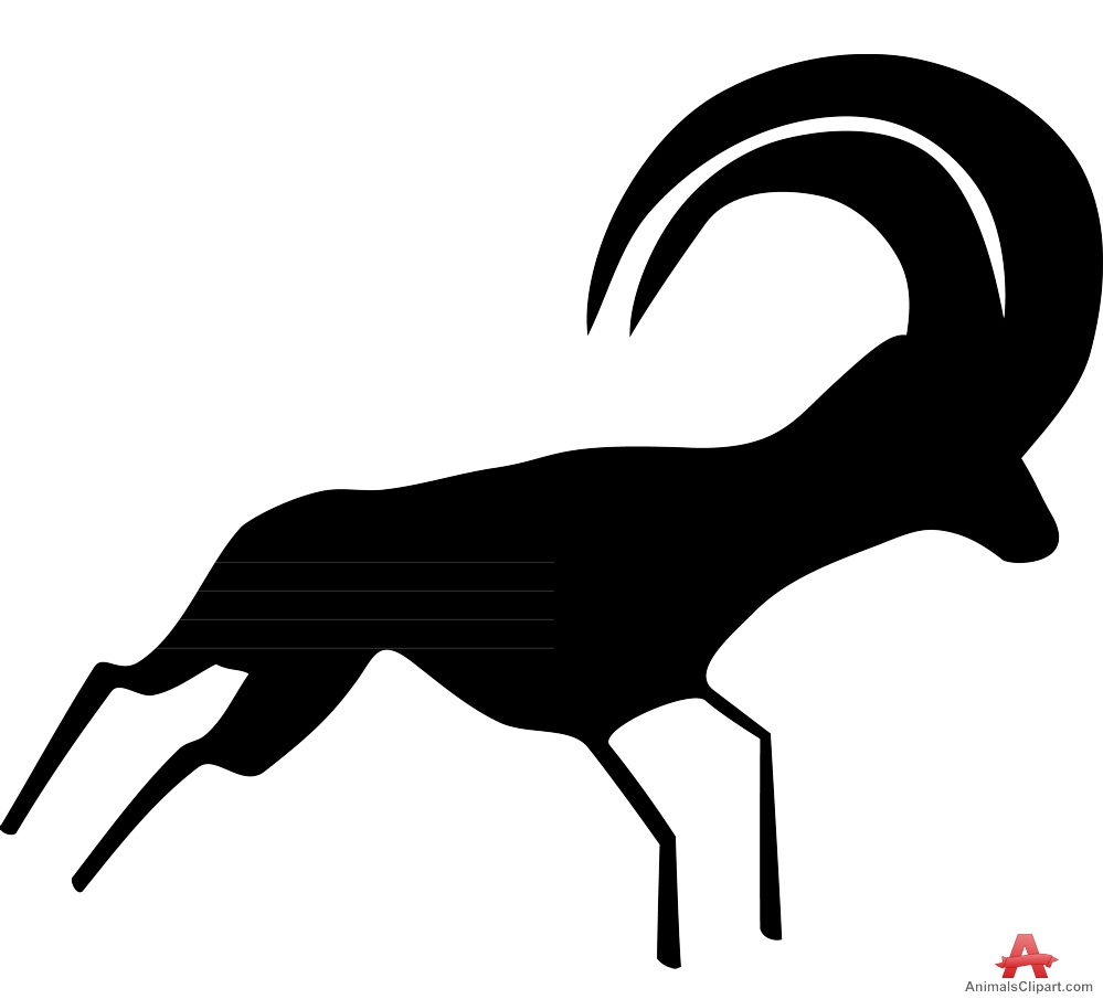 999x905 Desert Antelope Silhouette Free Clipart Design Download