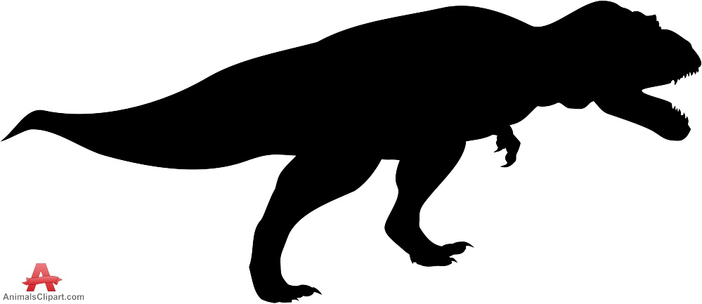 999x433 Silhouette Clipart T Rex