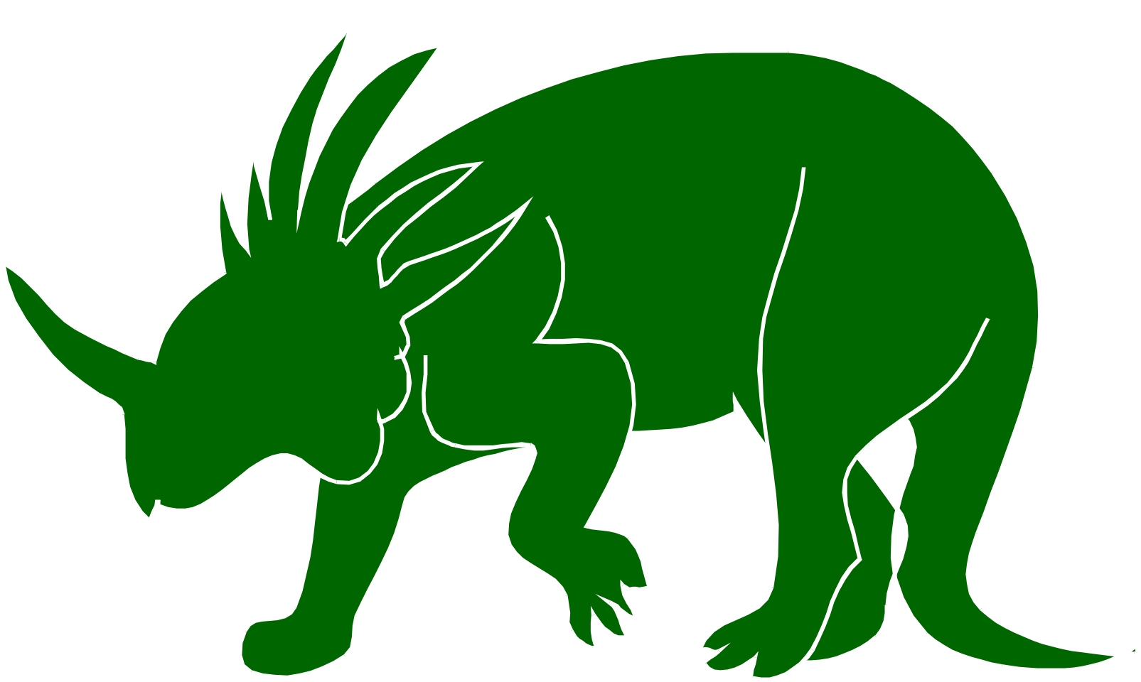 1605x960 Clipart Green Silhouette