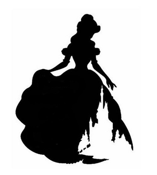 500x559 Disney Beauty And Beast Silhouette