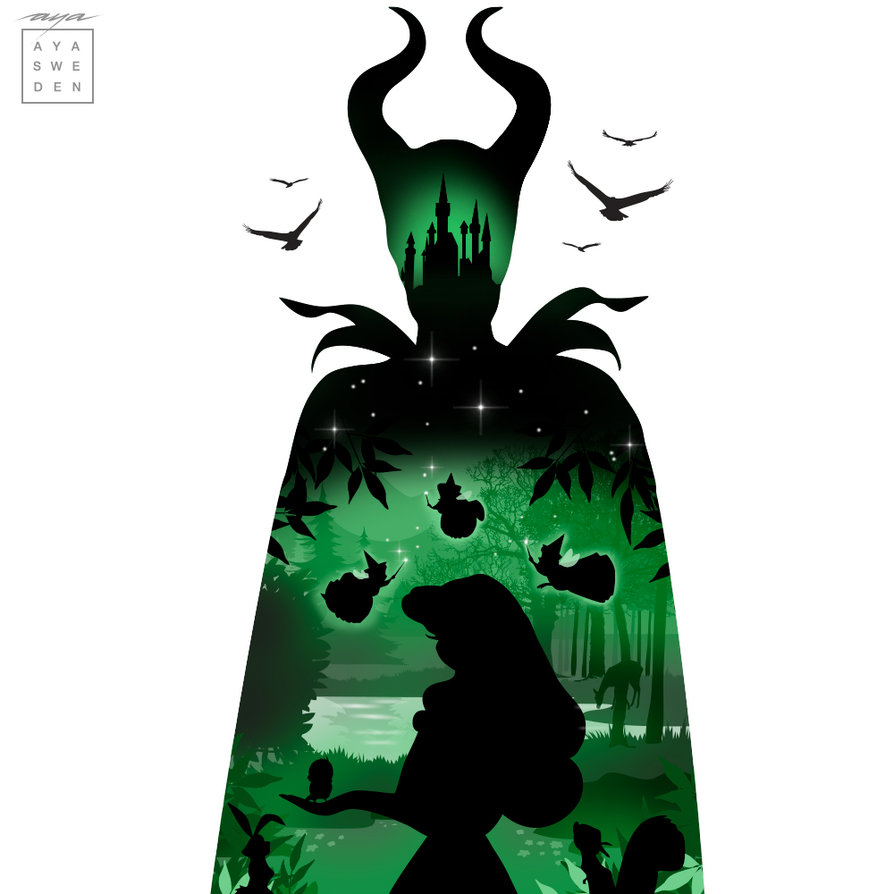 894x894 Sleeping Beauty Silhouette By Sneakyfox2