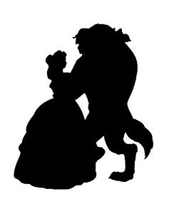 237x300 Vinyl Car Decal Run Disney Princess Beauty Beast Belle Dance