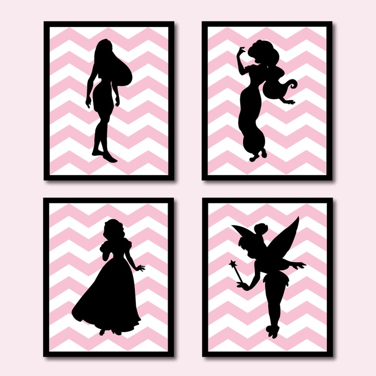 736x736 Disney Princess Silhouettes
