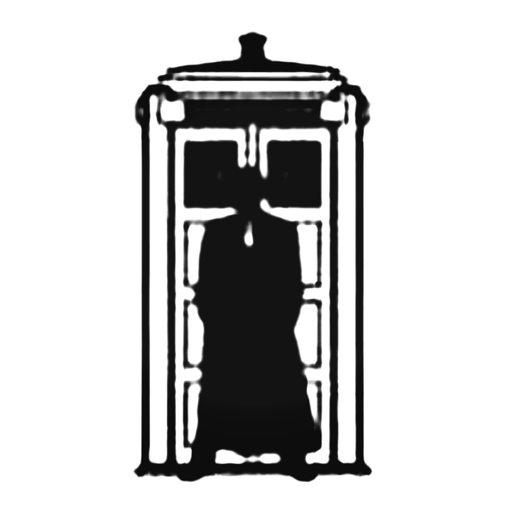 1000x1000 Doctor Who Silhouette Tardis Decal Sticker