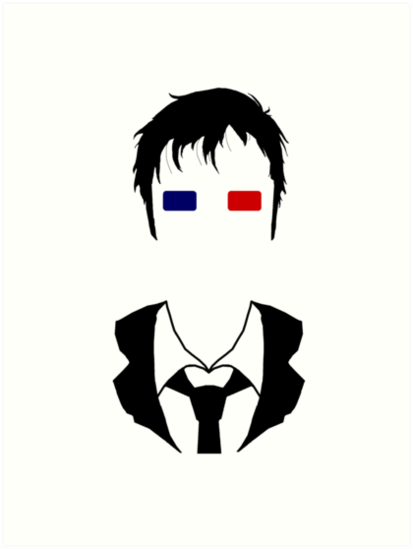 413x549 Tenth Doctor Silhouette Art Prints By Amobt Redbubble