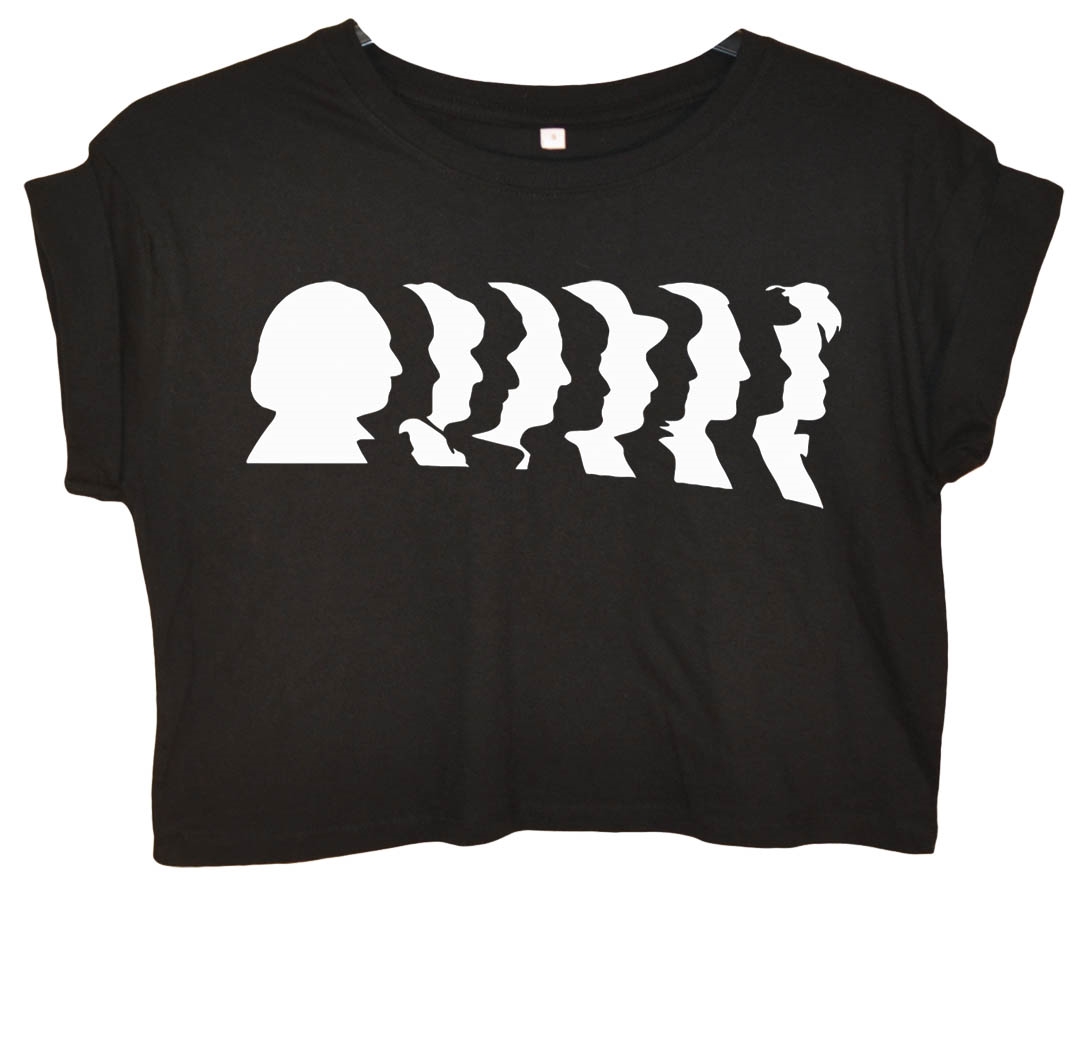 1083x1058 The Eleven Doctor'S. Silhouette. Doctor Who. Crop Top