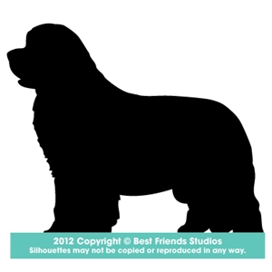 300x300 Newfoundland Dog Silhouette Gifts, Stationery, Address Labels