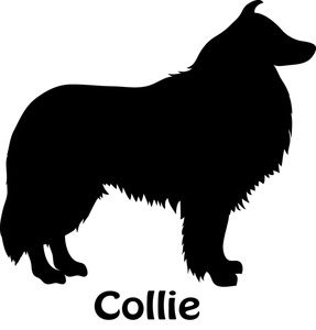287x300 Collie Clipart Image Silhouette Of A Collie Dog Dog Clipart