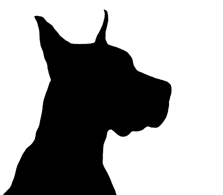 450x394 Silhouette Dog