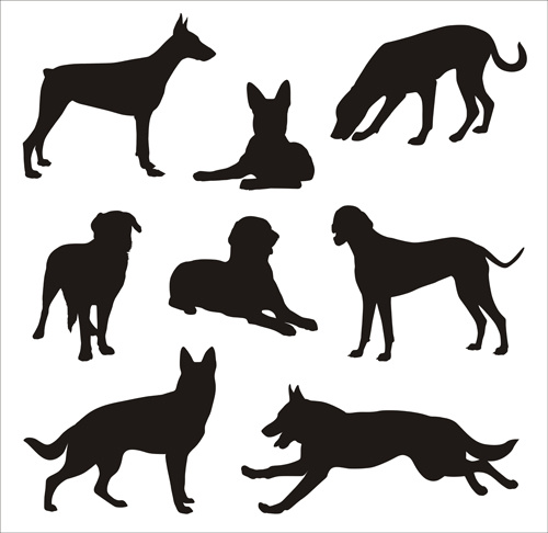 500x486 Dog Silhouette Clip Art Free Vector Download (215,355 Free Vector