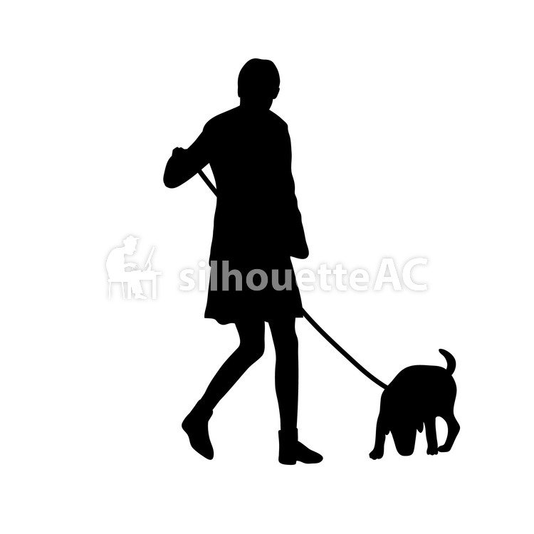 750x750 Free Silhouettes Dog, Woman