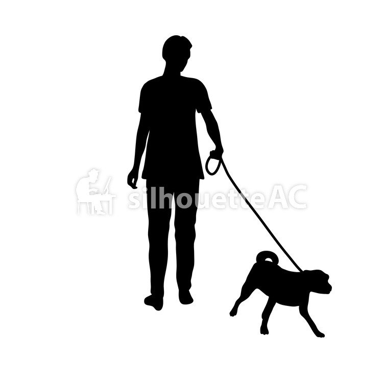 750x750 Free Silhouettes Dog, Man