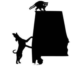 340x270 Coon Dogs Hunting Cutting Files Silhouette Svg, Dxf And Eps Vinyl