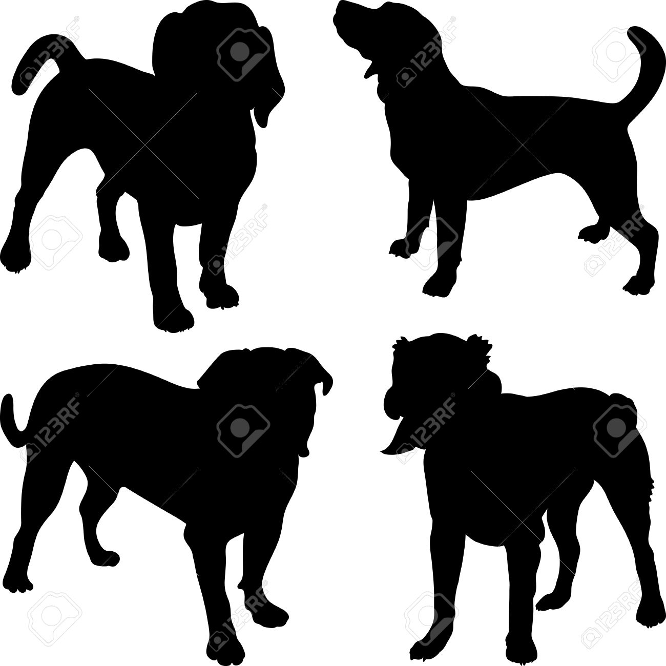 1300x1300 Beagle Clipart Silhouette