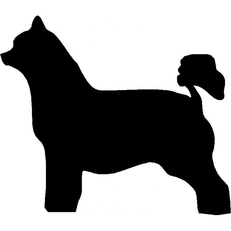 800x800 Dog Breed Silhouette Wall Hanging Magnetic Memo Chinese Crested