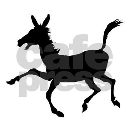 460x460 Running Donkey Silhouette Shower Curtain By Animalsilhouettegifts