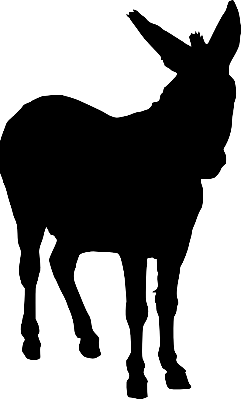 793x1311 5 Donkey Silhouettes (Png Transparent)