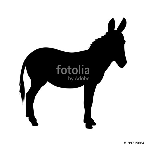 Silhouette Donkey at GetDrawings | Free download