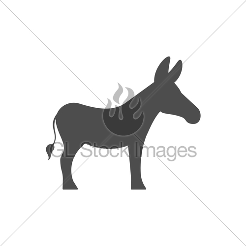 500x500 Donkey Silhouette Isolated On White Background Gl Stock Images