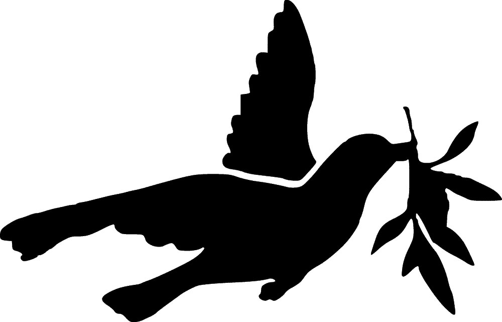 1000x641 Dove Clipart Stencil