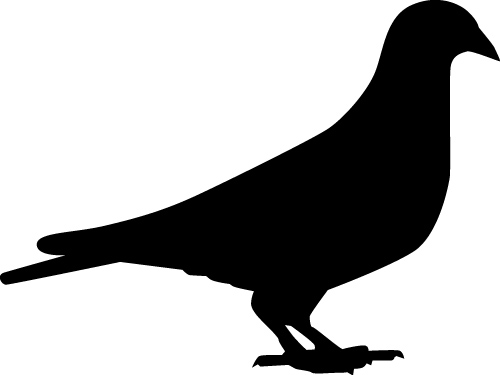 500x375 Peace Dove Silhouette Vector Illustration 02