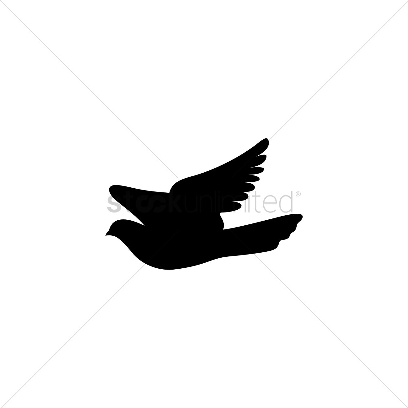 1300x1300 Dove Silhouette Vector Image
