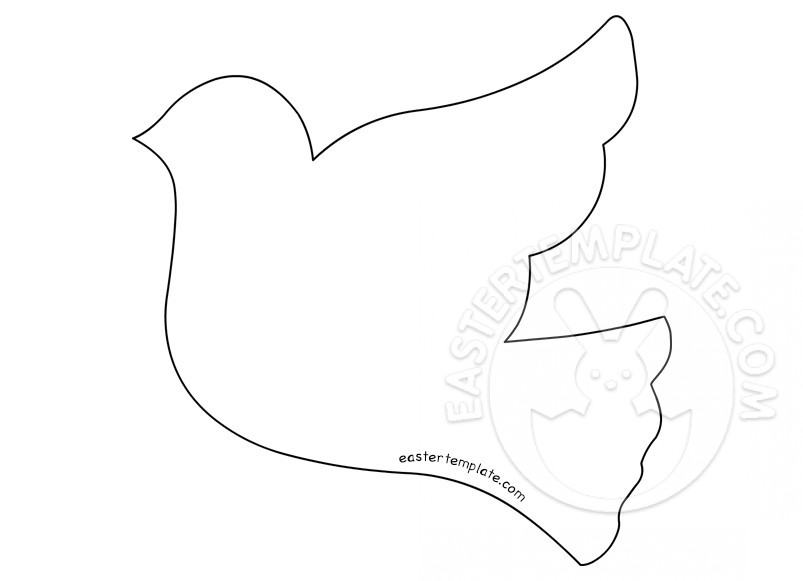 803x581 Dove In Flight Silhouette Easter Template