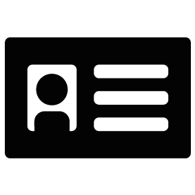 283x283 Identity Card Silhouette Silhouette Of Identity Card